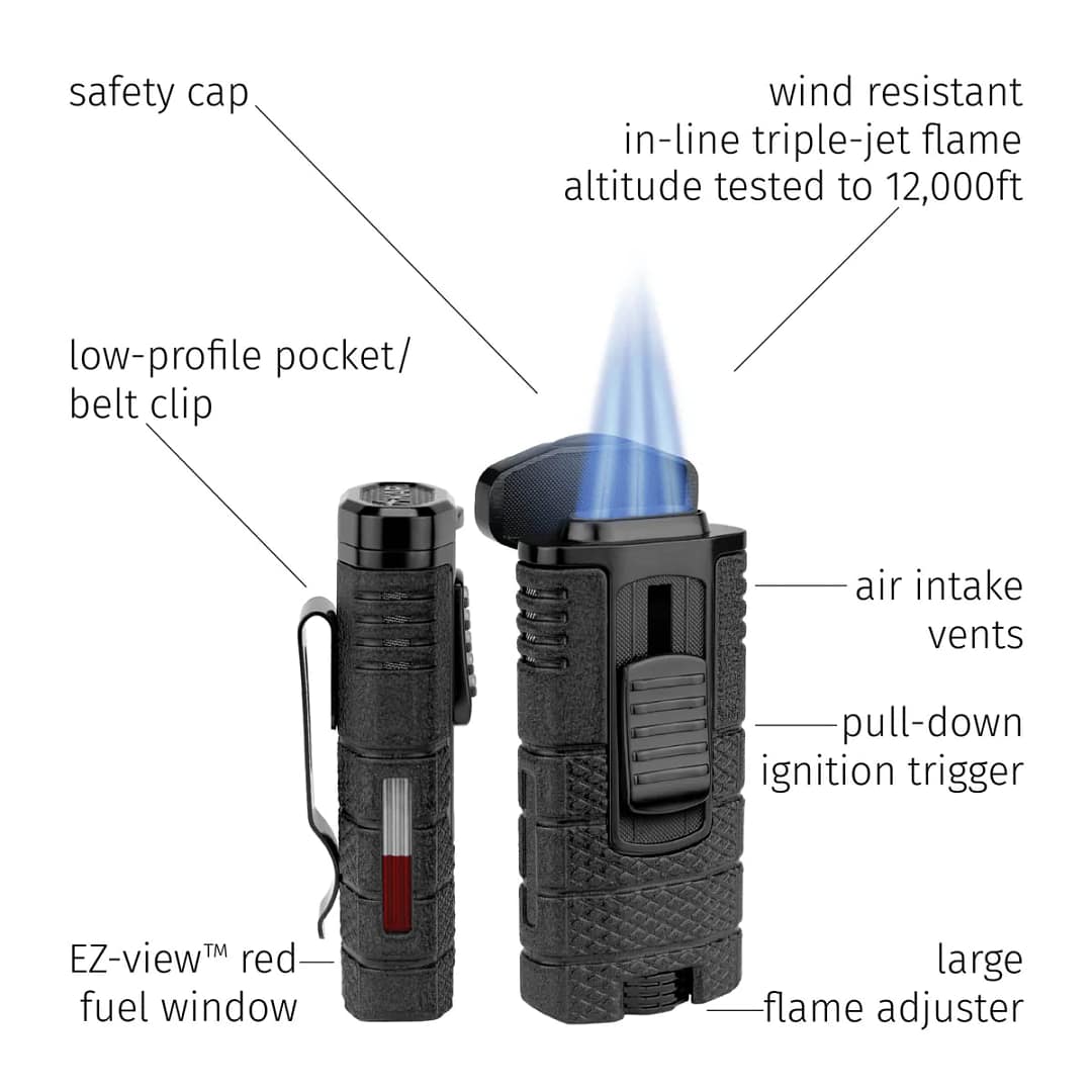 Xikar Tactical Triple Jet Lighter - Image 2