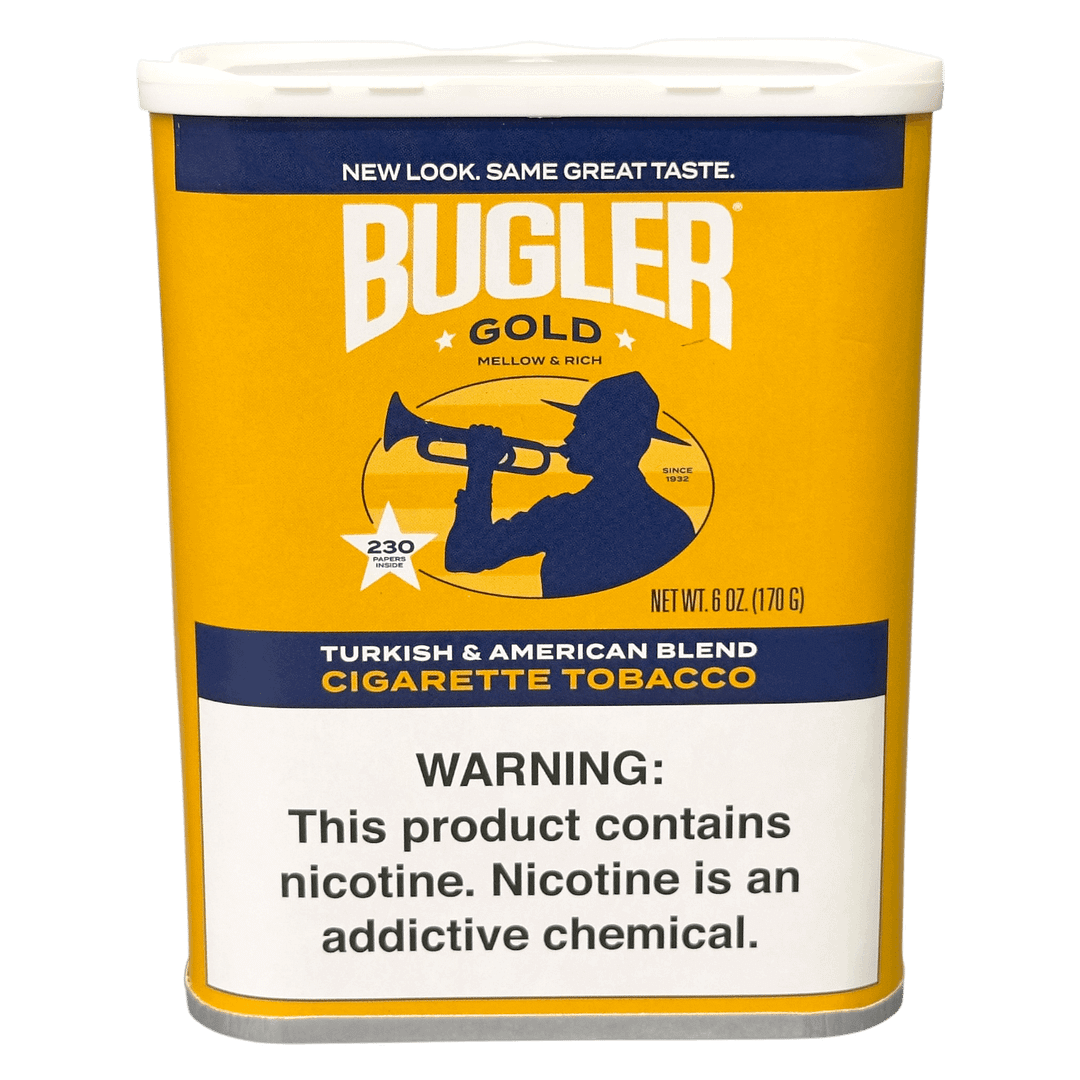 Bugler gold cigarette tobacco can