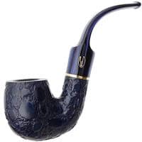 Savinelli Alligator (614) bent pipe with textured alligator-style rustication and glossy finish.