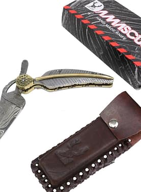 TheBoneEdge 9" Damascus Blade Leaf