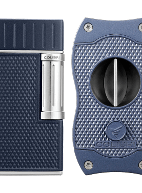 Colibri Julius Cigar Cutter featuring sleek stainless steel finish with dual blades for a precise straight cut.