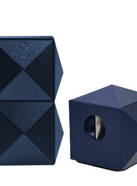 Quasar Desk Lighter by Colibri with sleek angular design and triple jet flame for precision lighting.