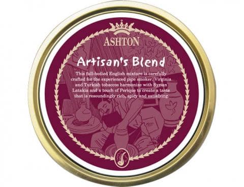 Ashton Consummate Gentleman pipe tobacco tin with an English blend of Virginia, Burley, and Latakia.