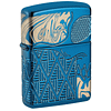 High Polish Blue Skulls Design
