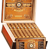 An open box of Perdomo Bourbon Barrel-Aged Connecticut cigars, showcasing light golden wrappers and elegant bands, neatly arranged inside a premium wooden box.