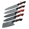 TheBoneEdge 5 Pcs Damascus Fordge Blade Chef's Knife Set
