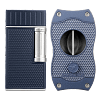 Colibri Julius Cigar Cutter featuring sleek stainless steel finish with dual blades for a precise straight cut.