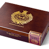 Closed box of El Rey Del Mundo Apointment cigars with elegant branding and classic wood finish.