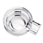 Vector Glass Ashtray with deep rests and spacious basin.