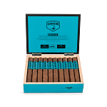 Open box of Camacho Nicaragua cigars with orange bands and rich brown wrappers