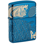 High Polish Blue Skulls Design