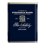 Package of Peter Stokkebye Stockholm Blend roll-your-own tobacco with refined Scandinavian design.