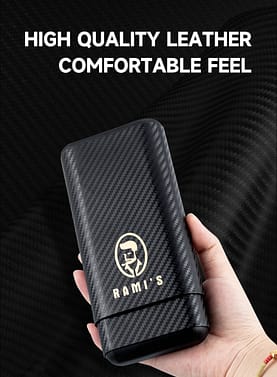 Rami's triple cigar leather case