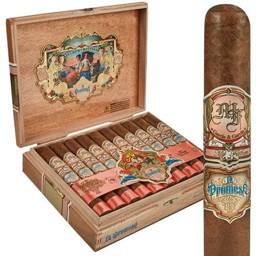 My Father La Promesa cigar in front of open box