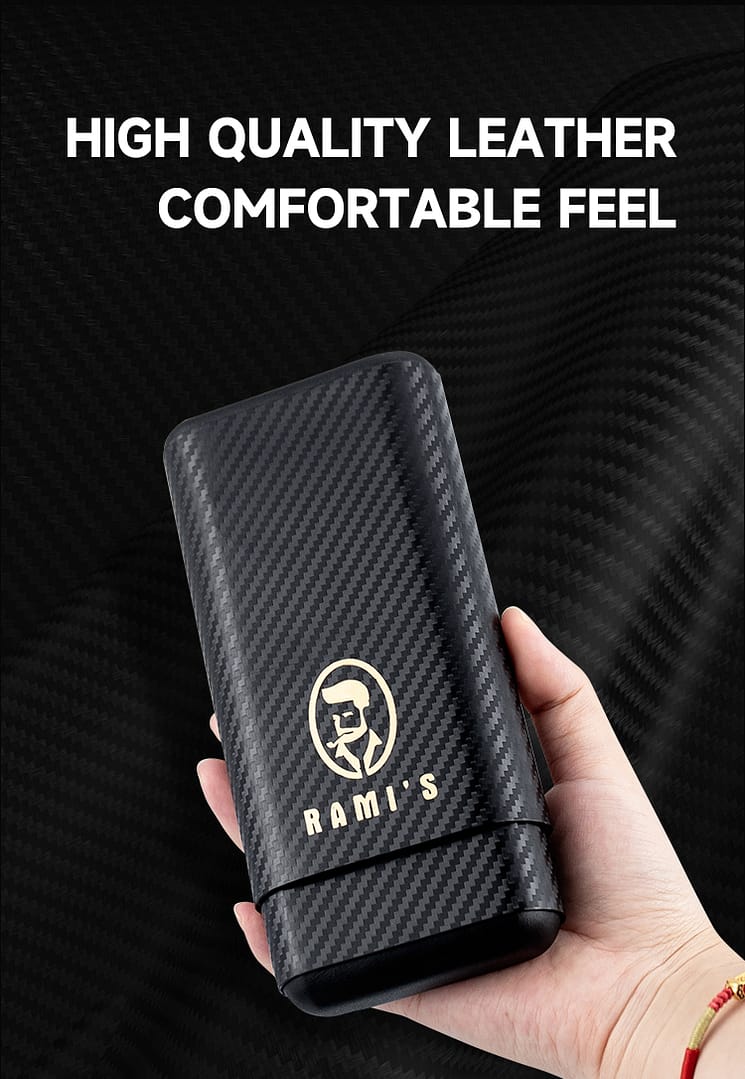 Rami's triple cigar leather case