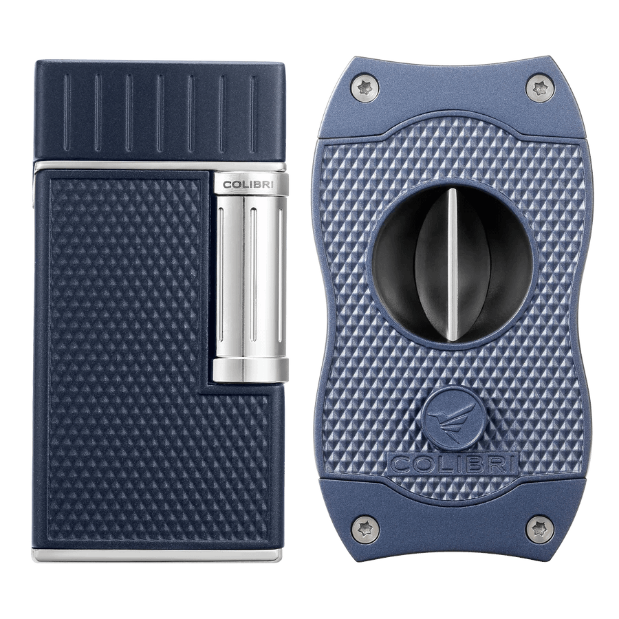 Colibri Julius Cigar Cutter featuring sleek stainless steel finish with dual blades for a precise straight cut.