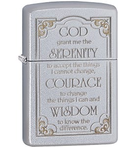 Satin Chrome Serenity Prayer