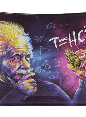 Ashtray V-syndicate Blazin Glass T=hc2 Einstein Classic 4.5"x4.5"