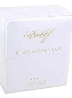 Davidoff Club Cigarillos 5-pack with elegant white and gold packaging