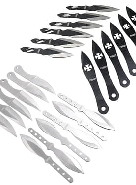 Defender 5.5" Throwing Knife 24 Pc Set