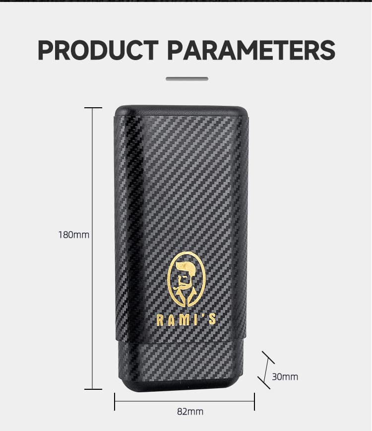 Rami’s triple cigar leather travel case - Image 6