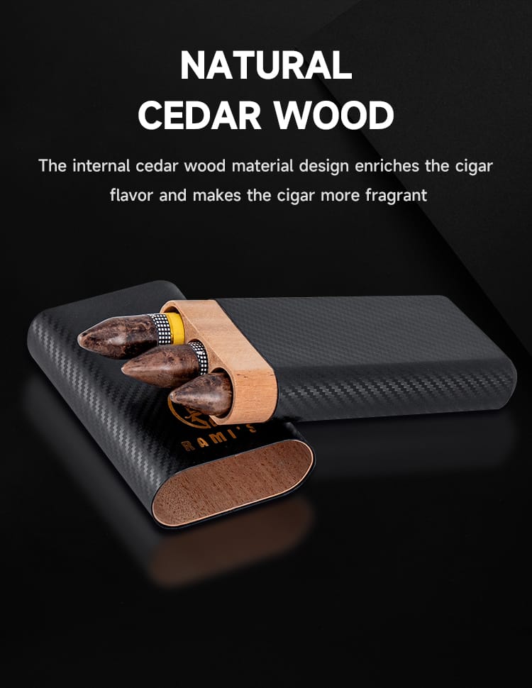 Rami’s triple cigar leather travel case - Image 7