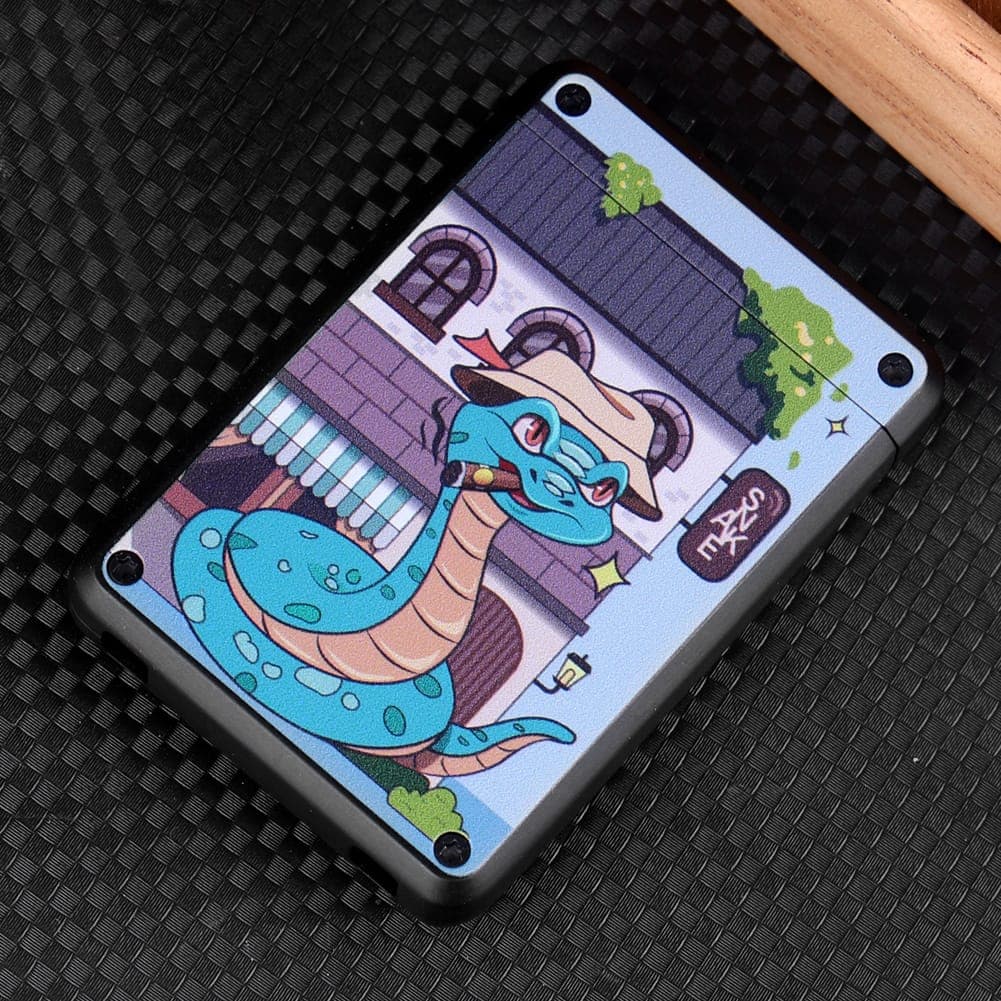 Back view of Rami’s Year of the Snake Cigar Cutter, showing zinc alloy body and 420J2 stainless steel blades