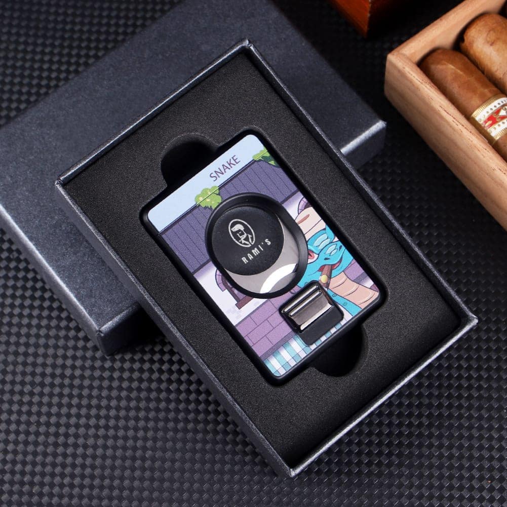 Rami’s Year of the Dragon Cigar Cutter displayed inside its premium presentation box