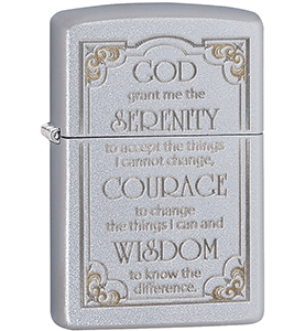 Satin Chrome Serenity Prayer
