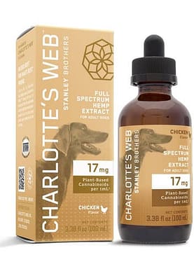 Charlotte's Web CBD Oil for Dogs 510 mg bottle with natural flavor, designed to support pet wellness and calm.