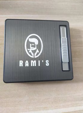 Rami's Cigarette case with torch lighter built in