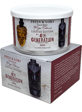 2 oz tin of 4th Generation Freja & Loki pipe tobacco blend.