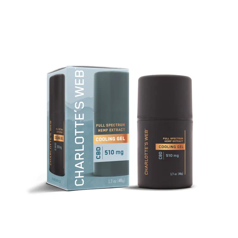 Charlotte’s Web Hemp-Infused Cooling Gel Stick with CBD, 510 mg, for fast-acting muscle and joint relief.